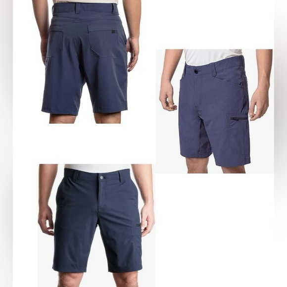 ZeroXposur Men's Lightweight Stretch Travel Shorts Color Dark Blue